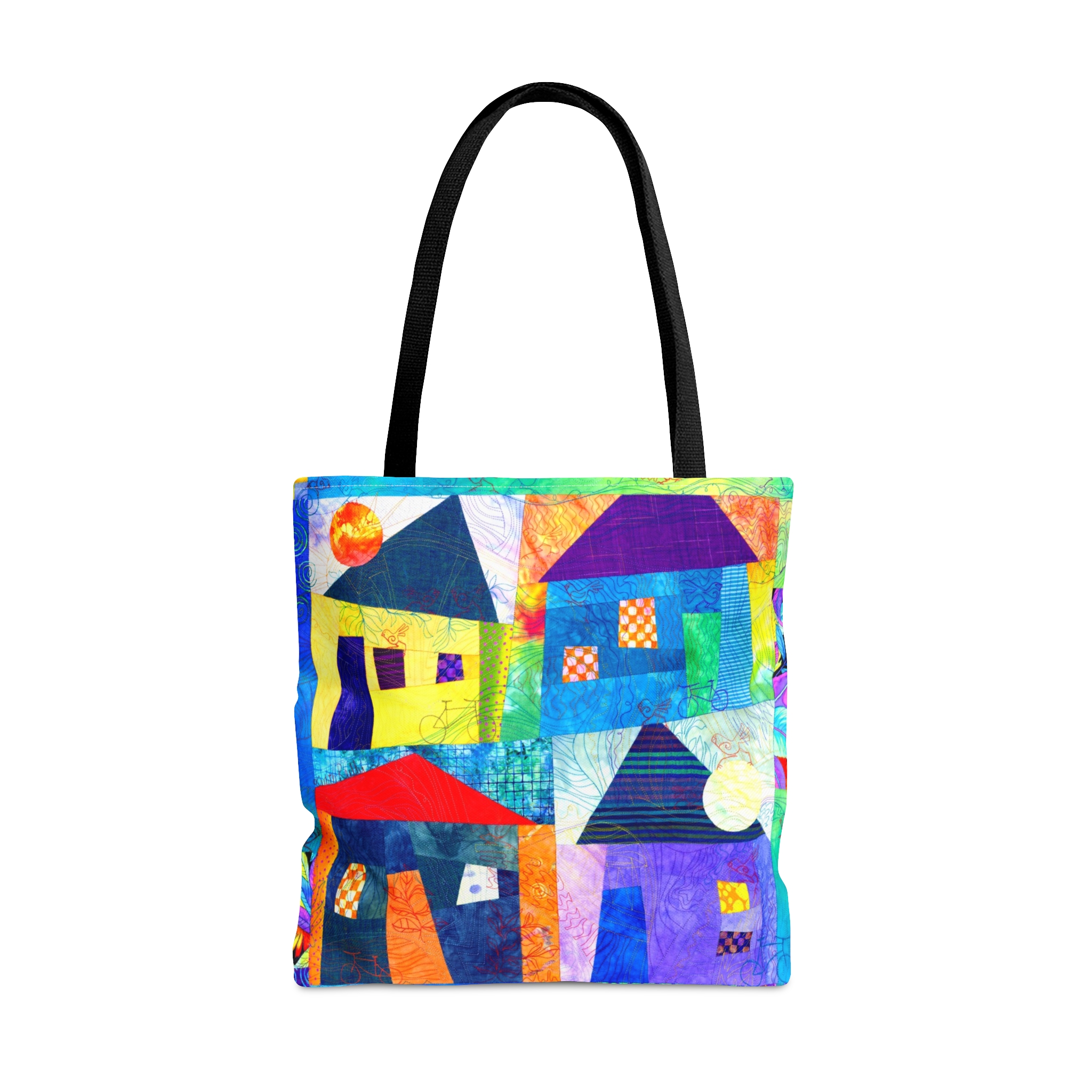 Blue House on Hill Tote Bag - Judith Reilly Gallery